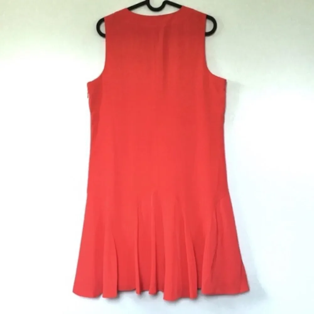 ✨ HP✨J. Crew V-neck Flounce Red Dress ✨